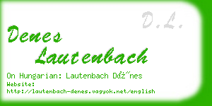 denes lautenbach business card